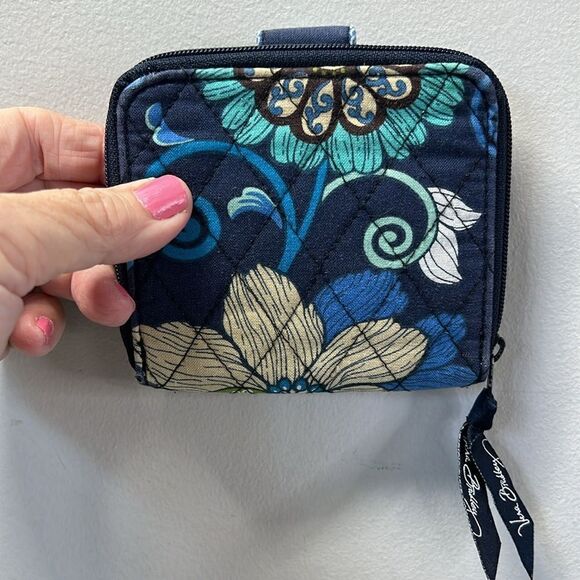Vera Bradley Mod Floral Blue Square Wallet - Picture 2 of 4